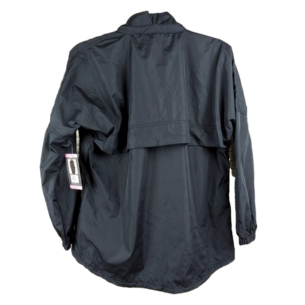 NWT Lauren James Womens S Black Animal Accent Anorak - Picture 11 of 11